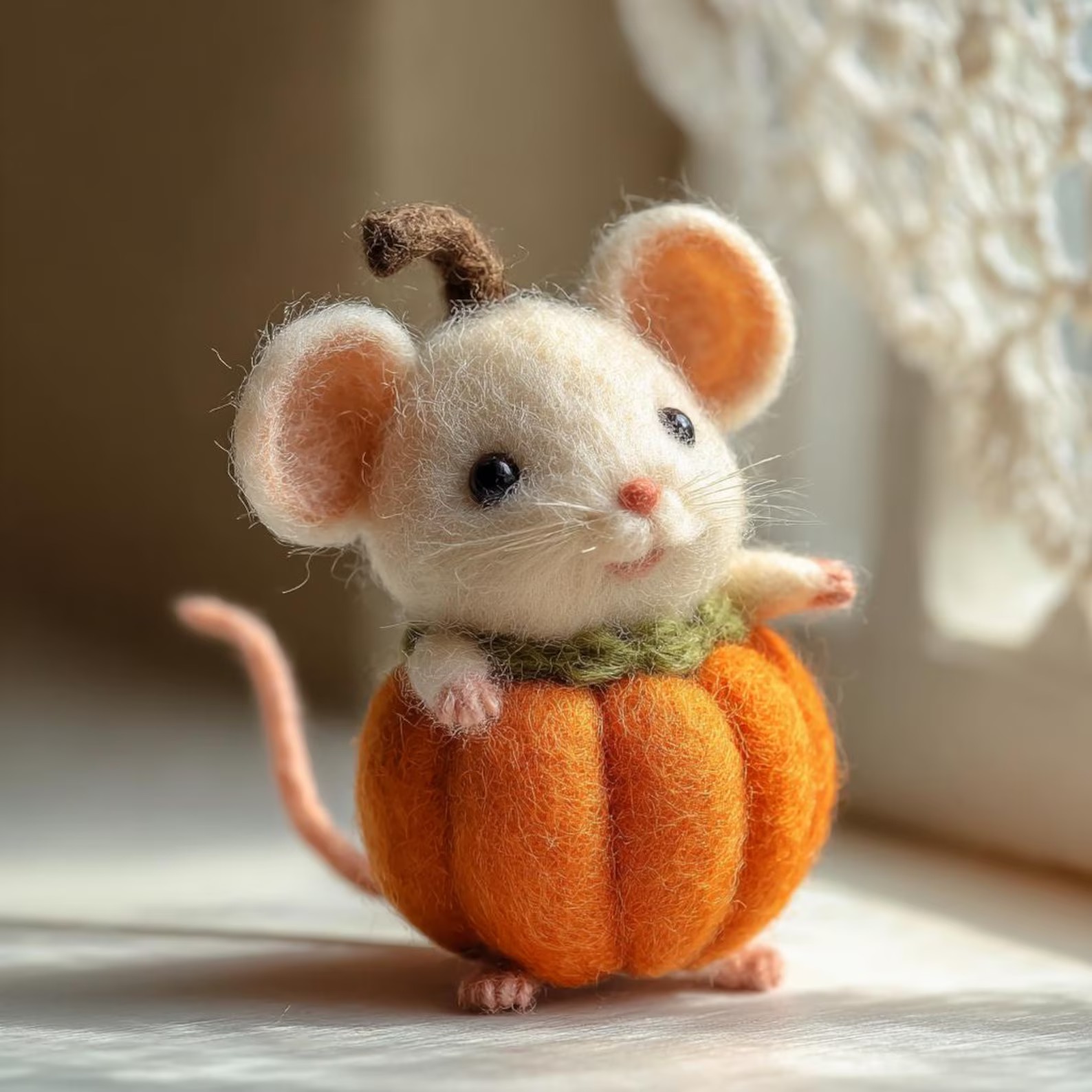 Cute Halloween pumpkin mouse
