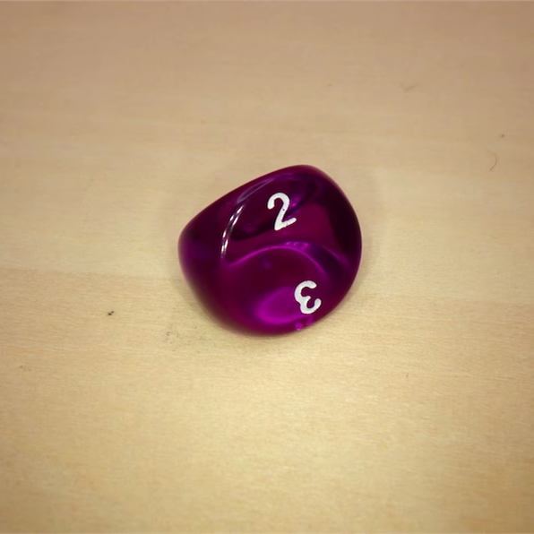 Translucent Gemstone Style D3 (3-Sided) Die Dice