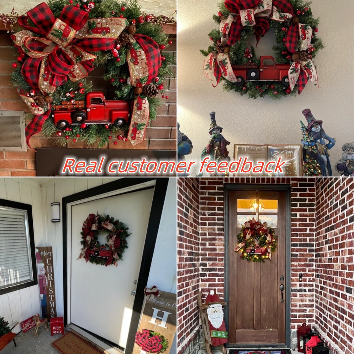 Red Truck Christmas Wreaths