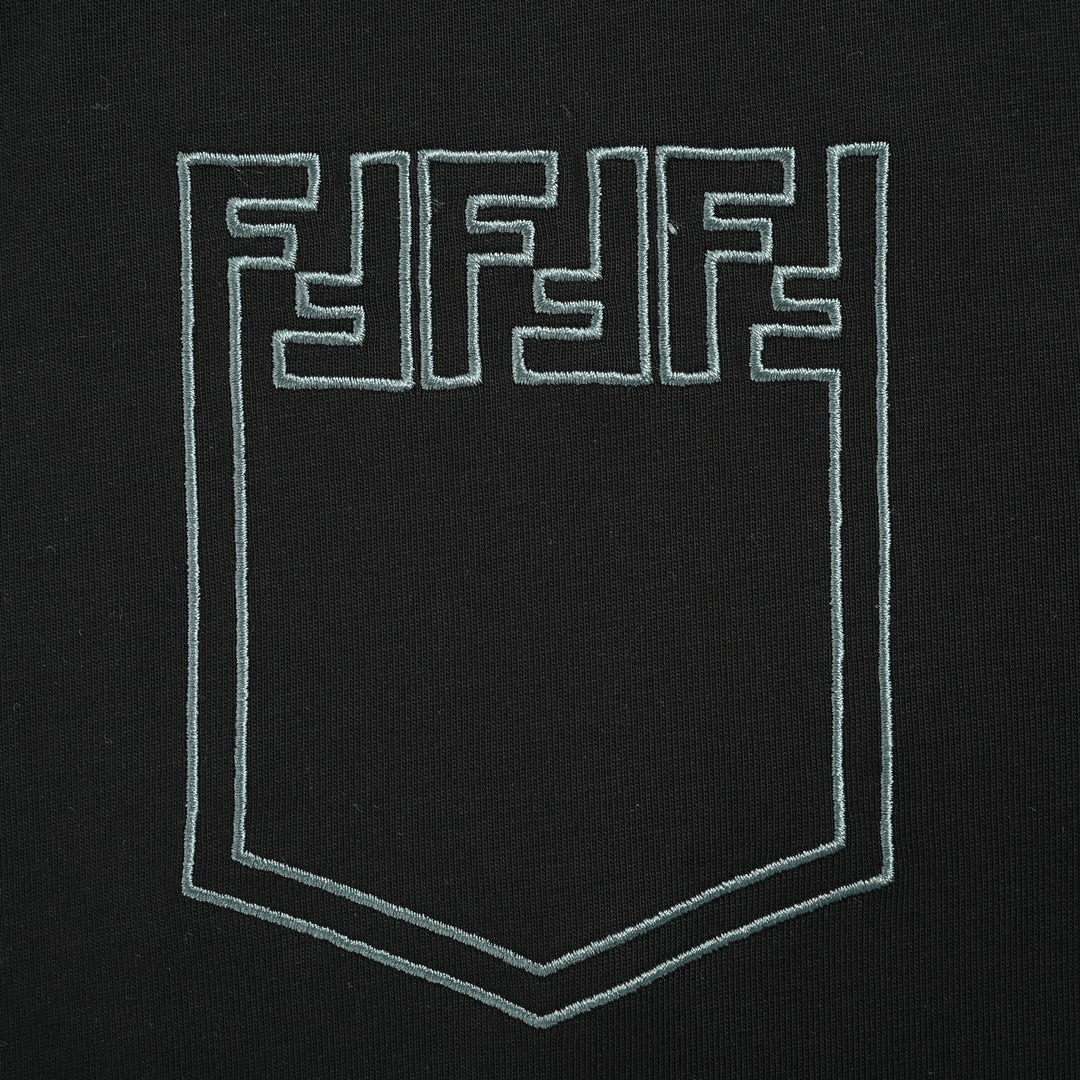 Fendi 24ss FF embroidered fake pocket short sleeve