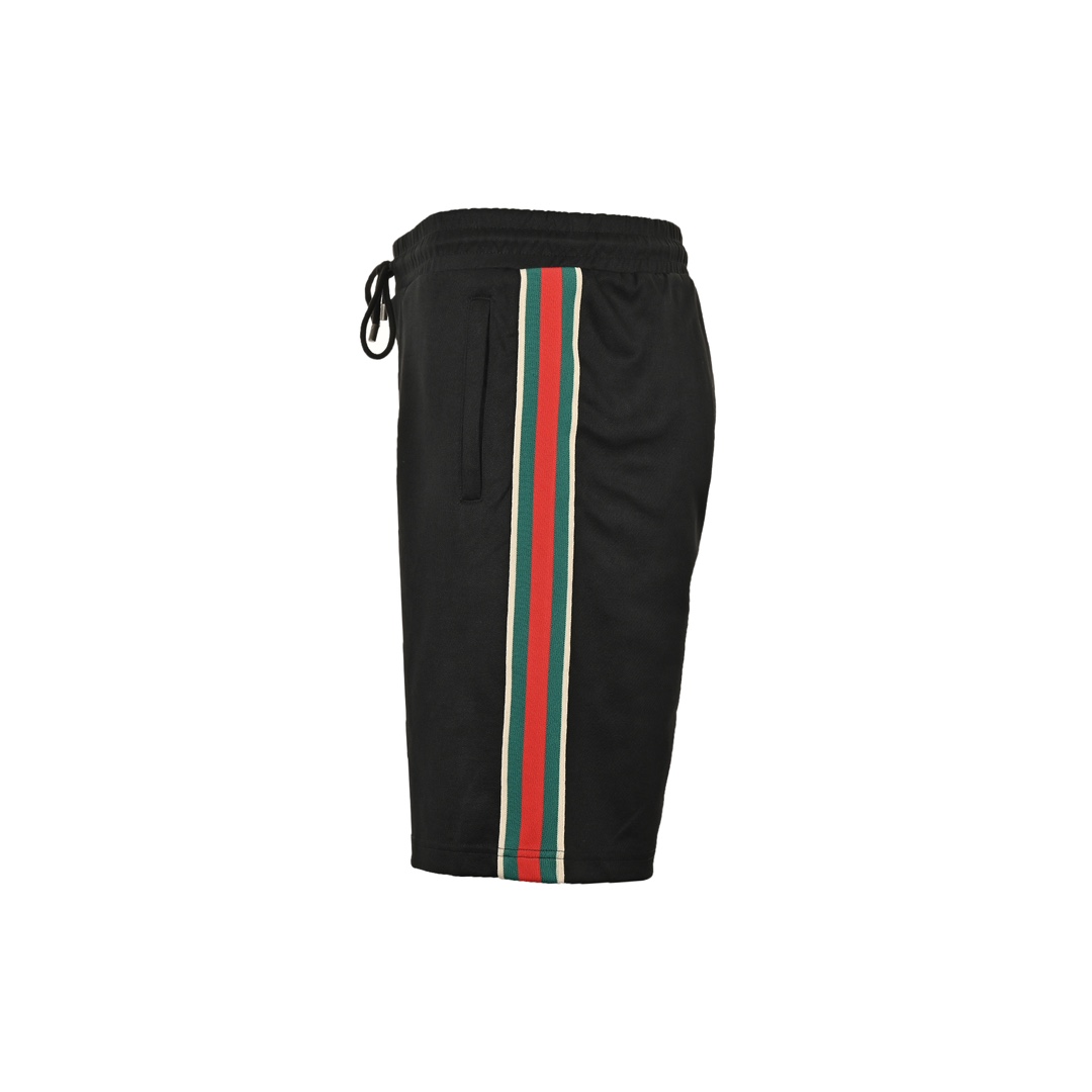 Gucci Classic Red and Green Web Pocket Double G Embossed Shorts