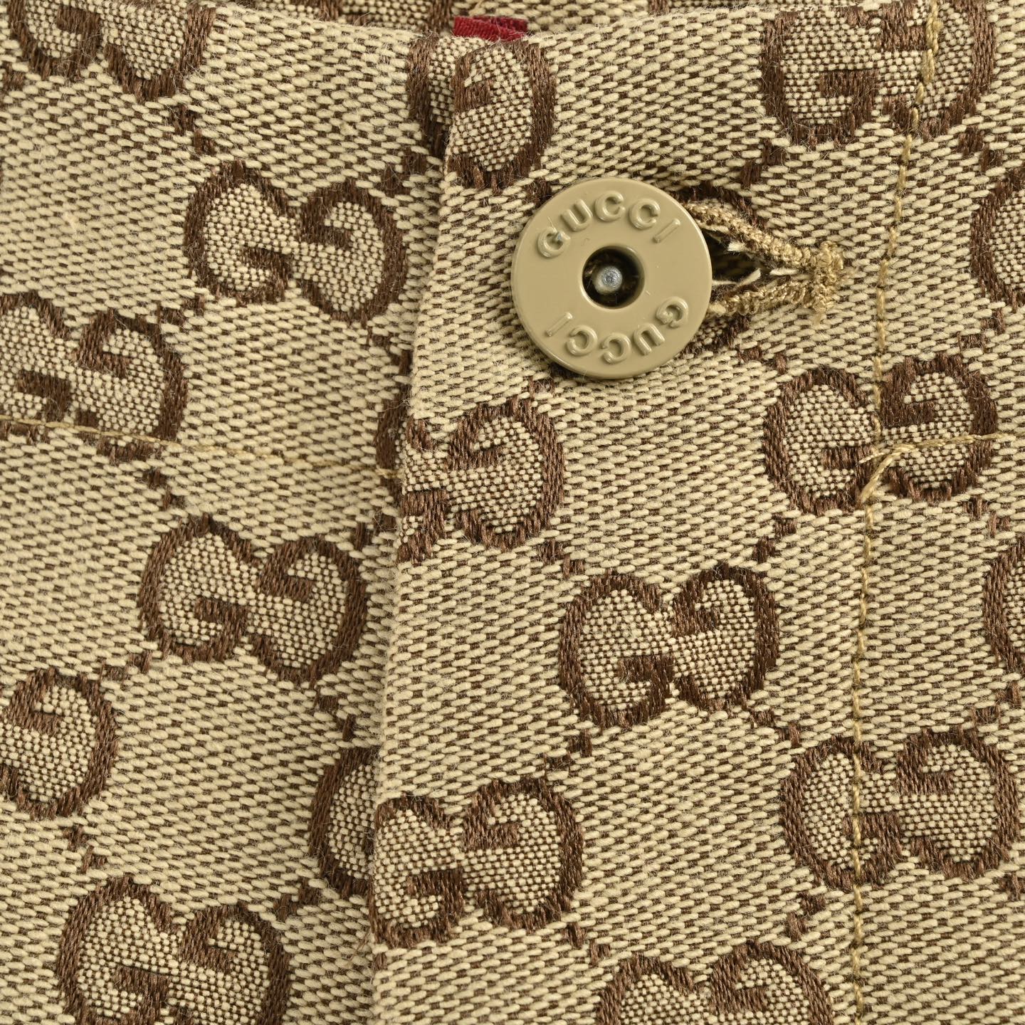Gucci 25ss jacquard embroidered logo shorts