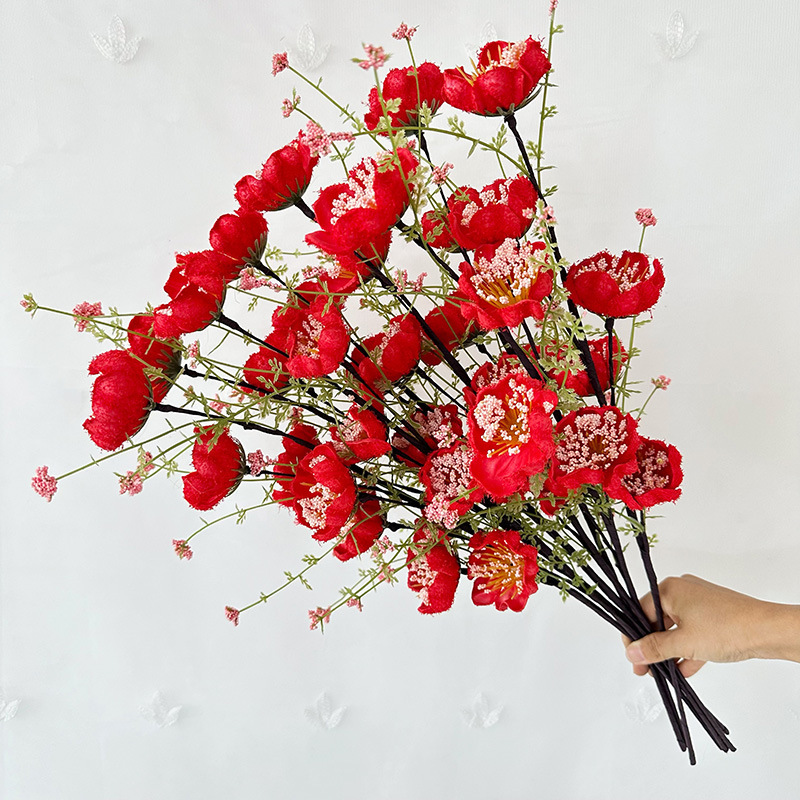 4 Pcs Light Luxury High-End Artificial Silk Azalea
