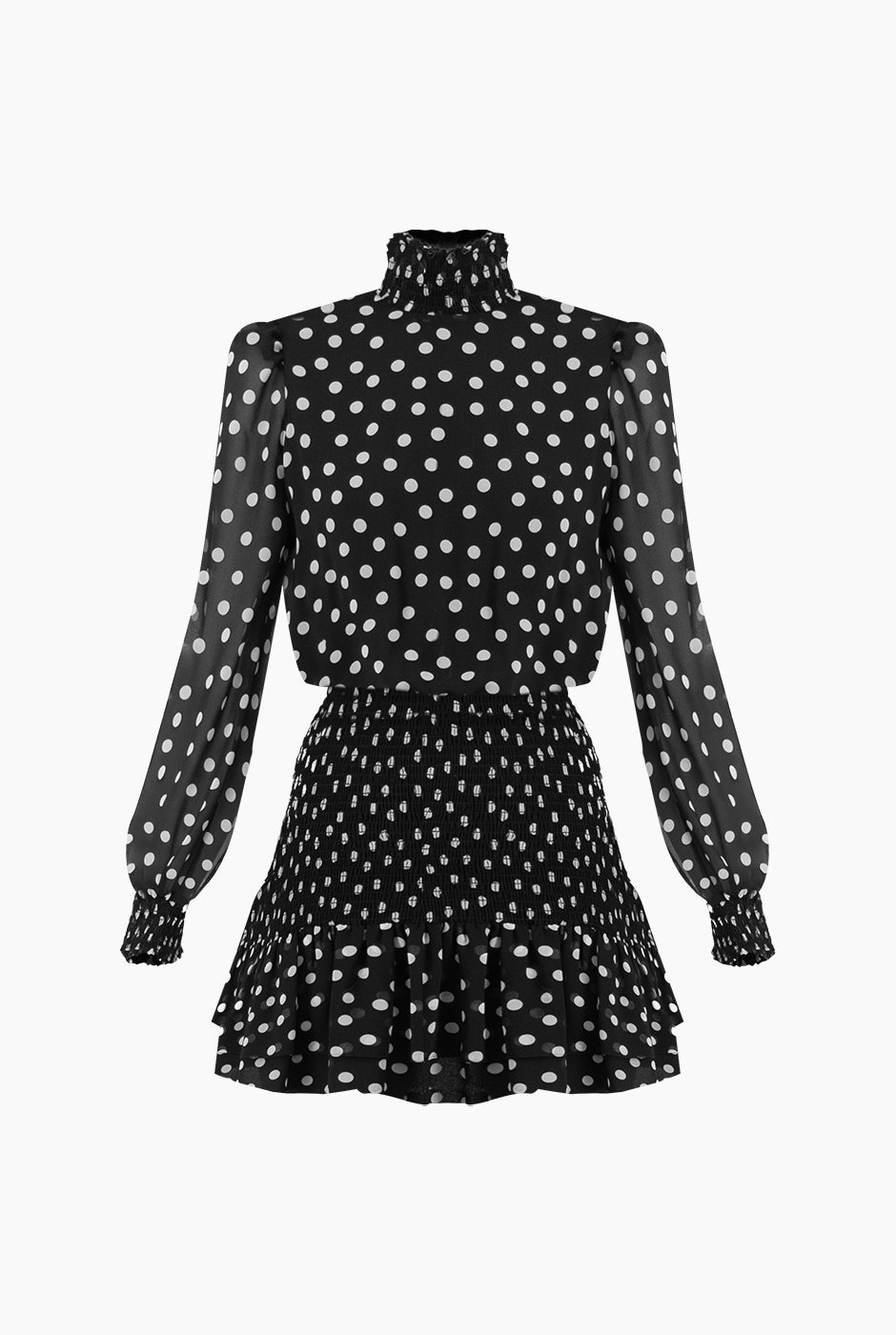 Vestido corto con smock
