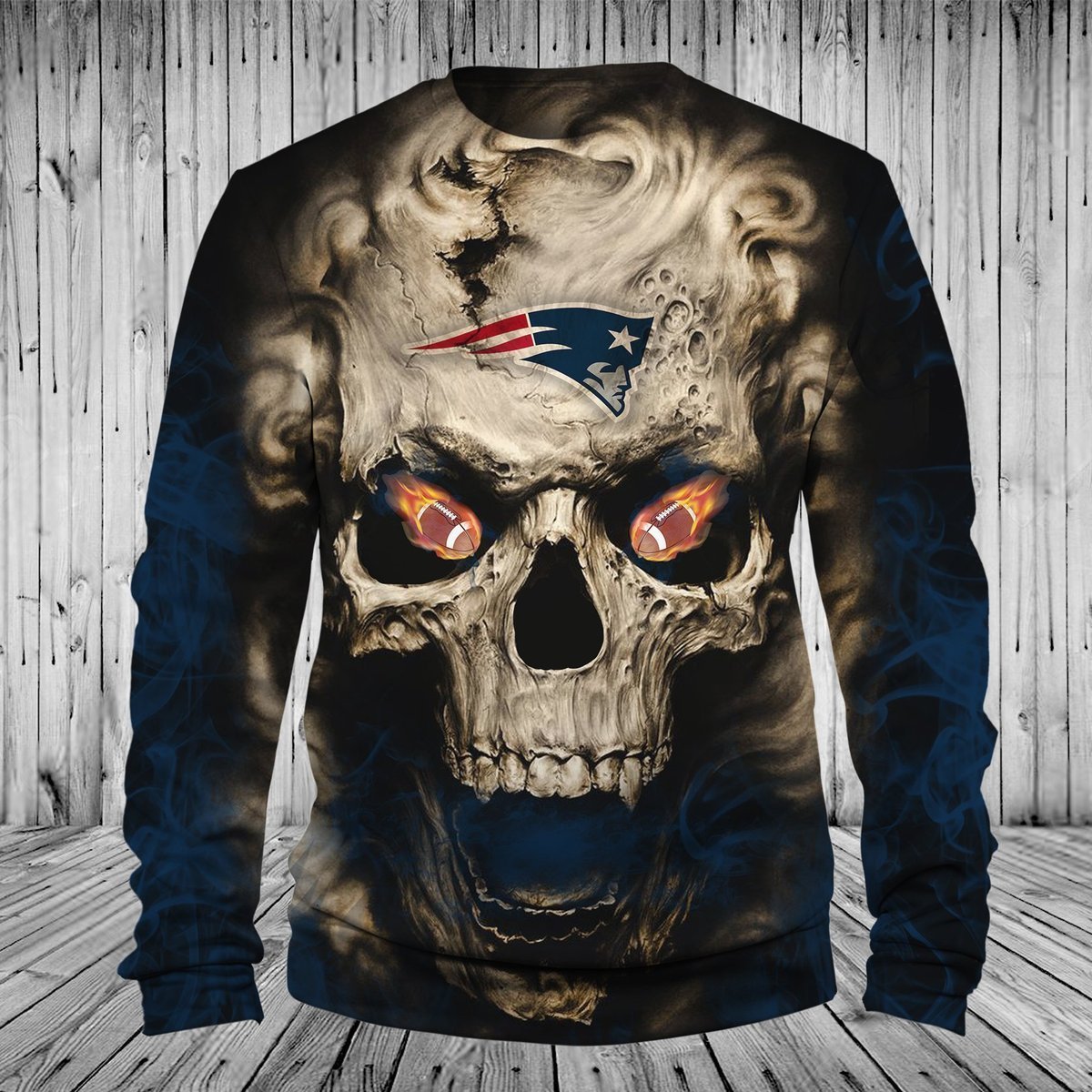 PATRIOTS 3D HOODIE SKULL21