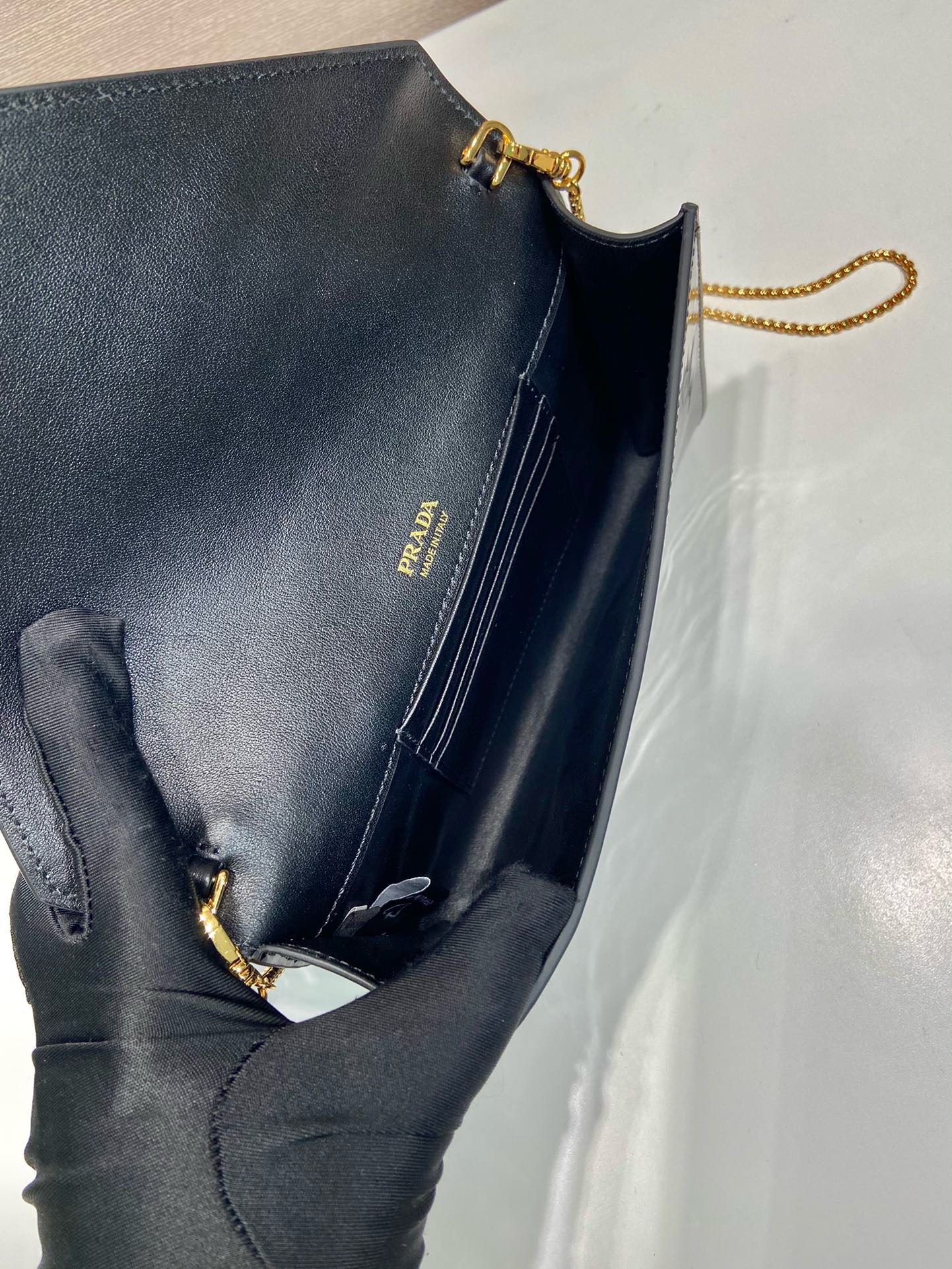 Prada Patent Leather Envelope Bag 92698580