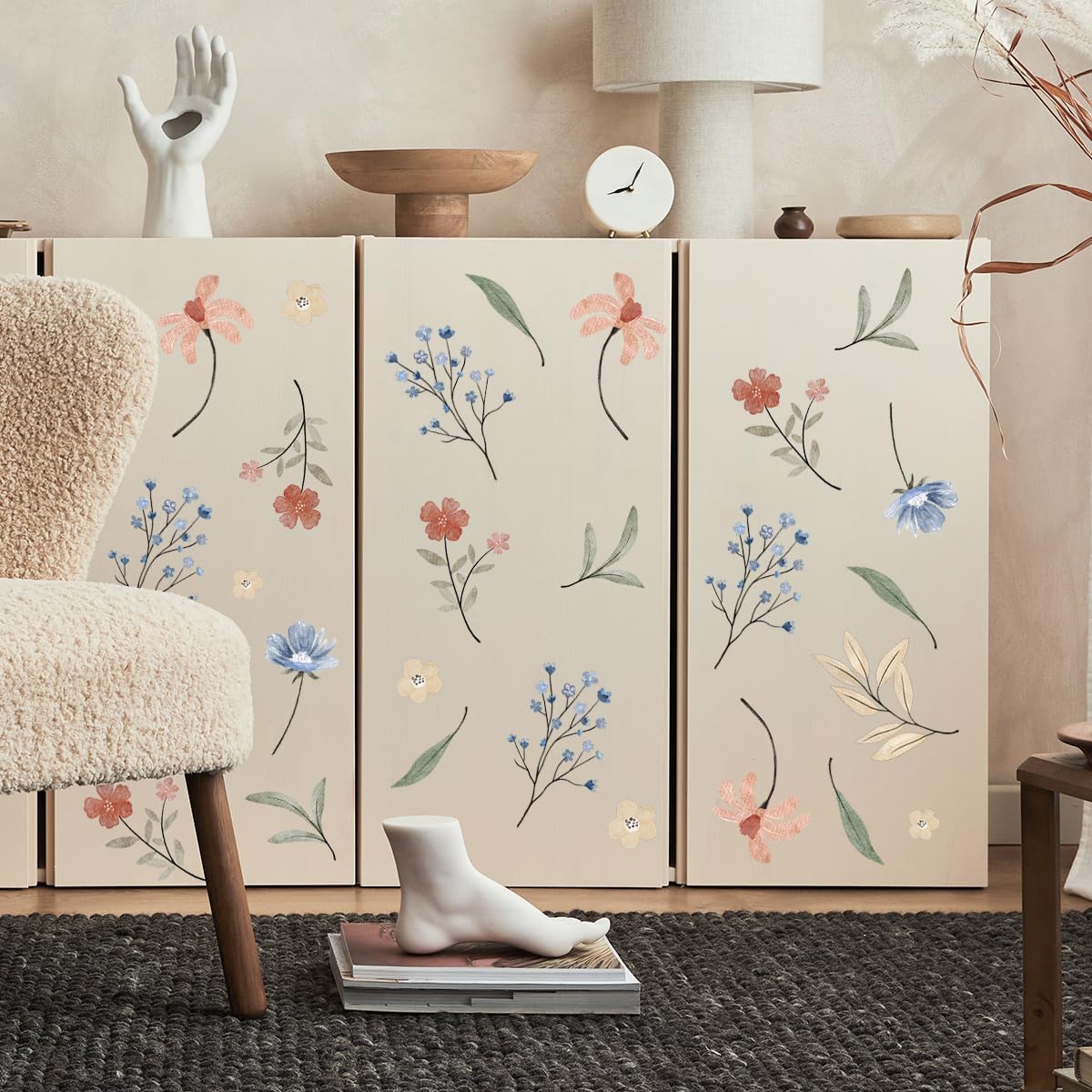 💖Last Day 49% OFF💖8 Sheets Removable Colorful Wildflower Wall Decal