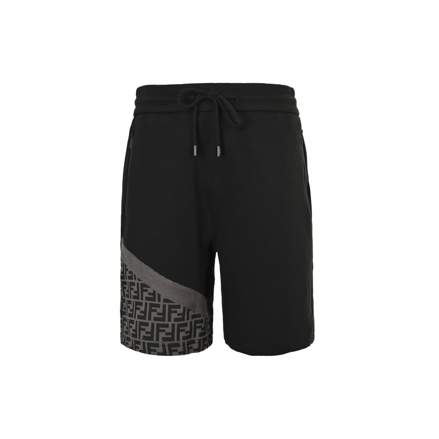 Fendi 25ss laminated zipper pockets with double F shorts
