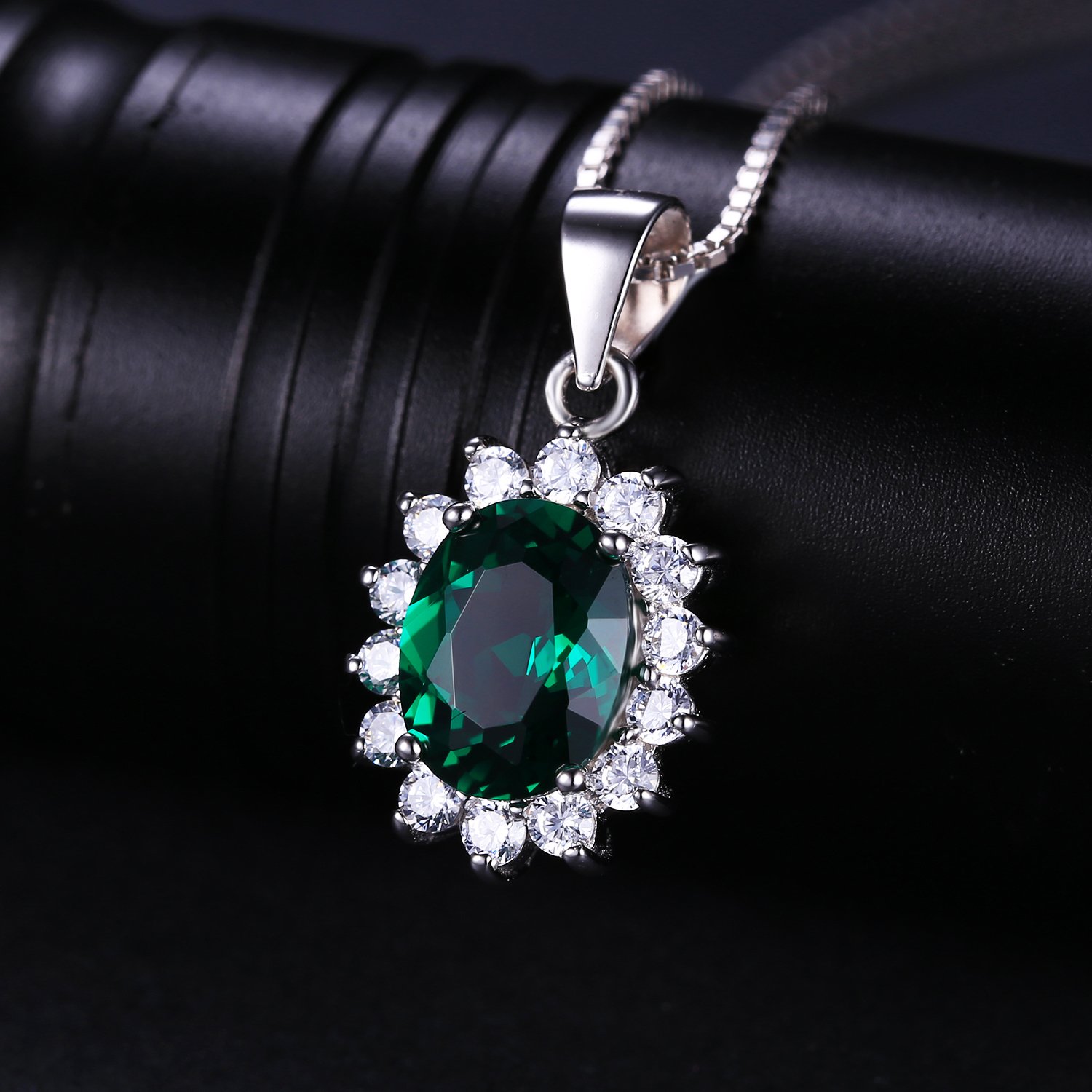 Handmade Wine Bottle Emerald Necklace