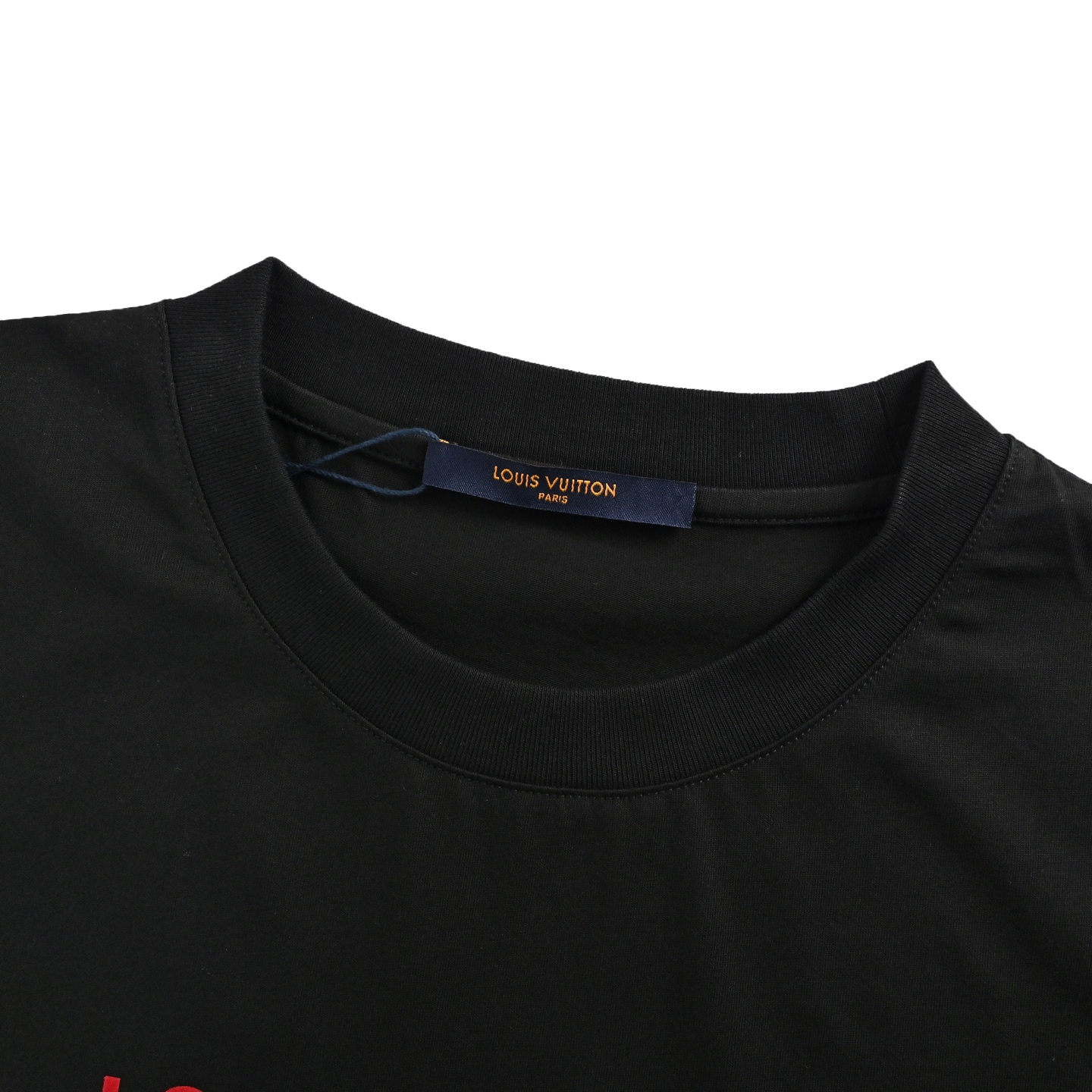 Louis Vuitton 25ss flocked lettering short sleeve