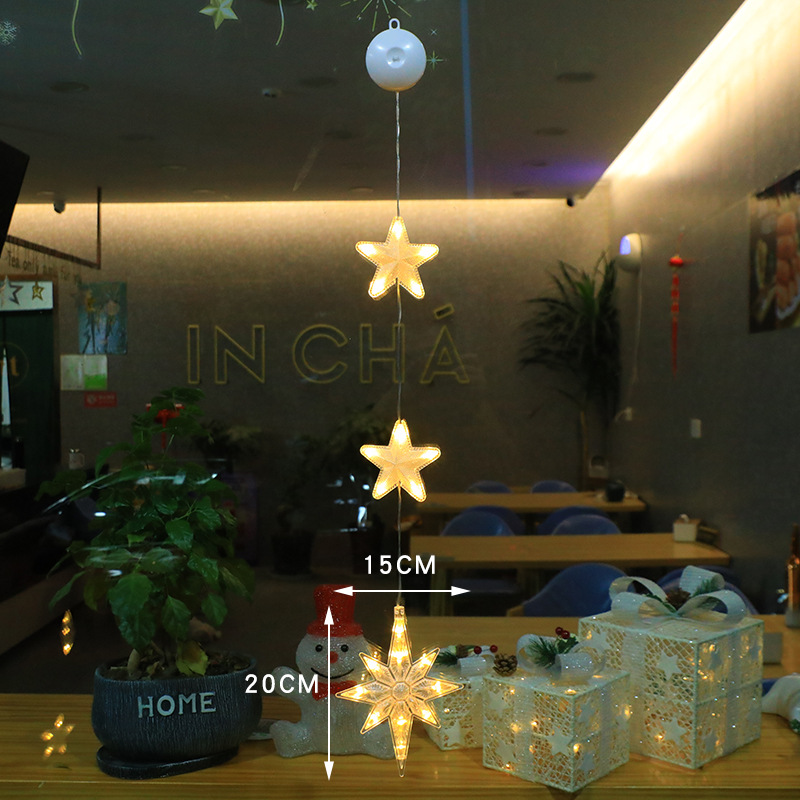 LED Decorative Light Christmas Suction Lamp Creative Light (3 pieces)