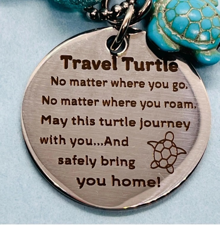 Lucky Travel Turtle keychain