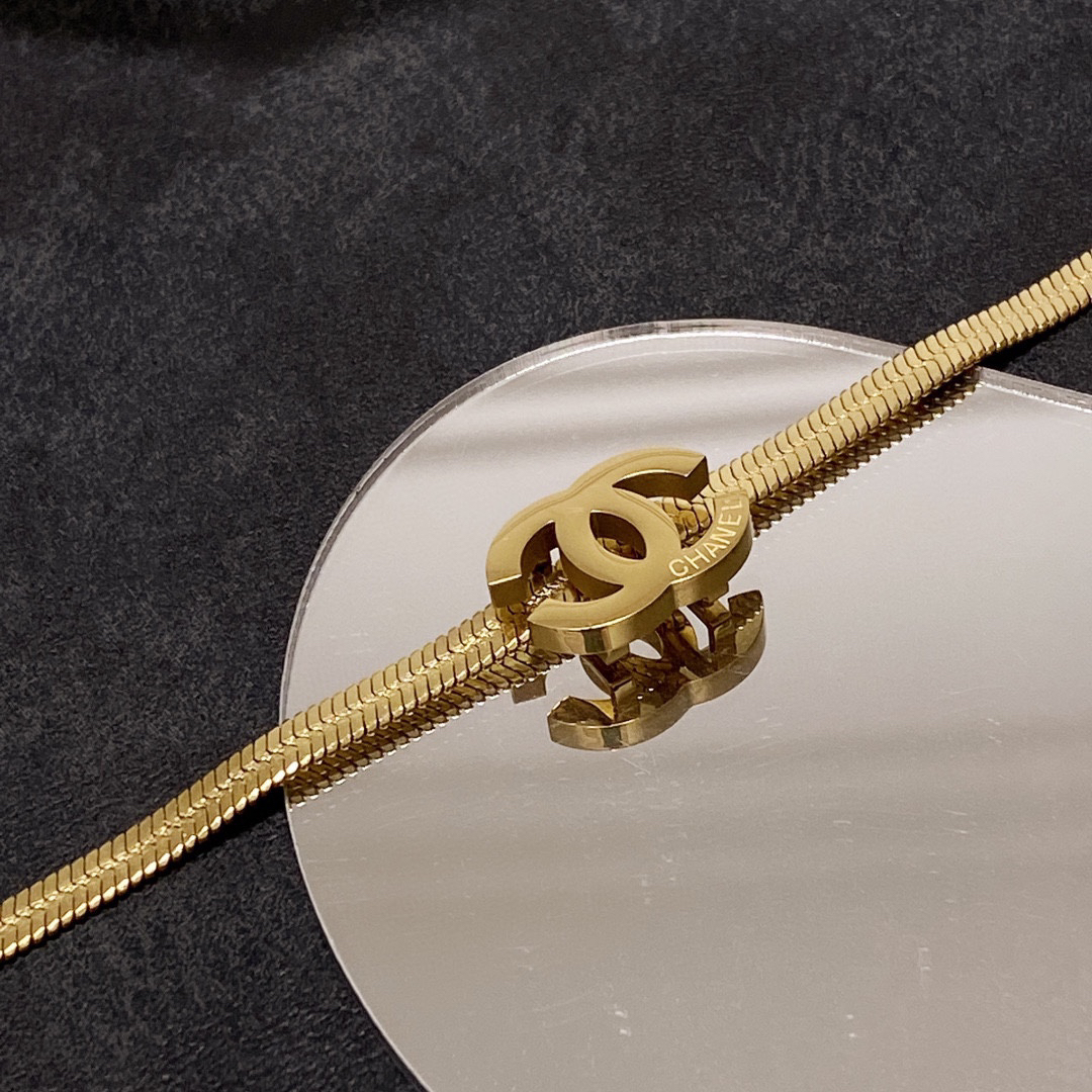 CHAN 24 stainless steel snake bone necklace