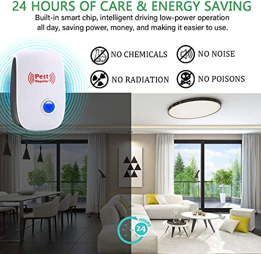 🔥Last Day Promotion-[SAVE 50% OFF]-🦟2023 Upgrated Ultrasonic Pest Repellent for Bugs Roaches Insects Mice Spiders Mosquitoes