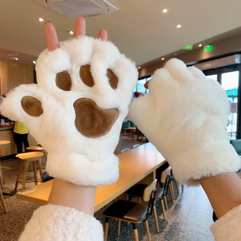 🔥ON SALE🔥Cute Cat Paw Furry Gloves