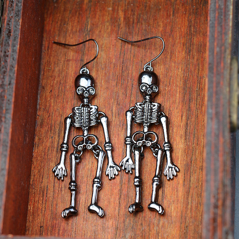 Halloween Dark Skull Earrings