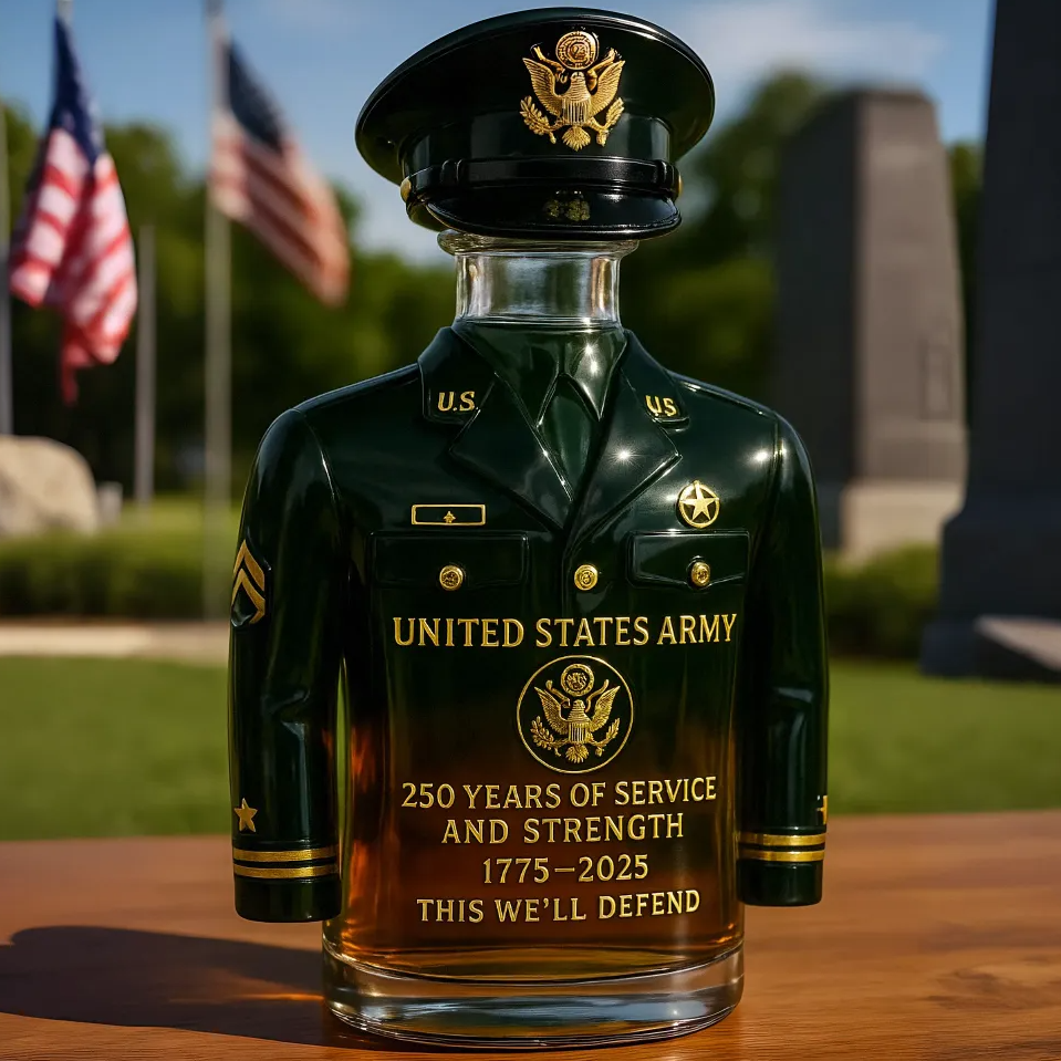 U.S. Military 250th Anniversary Limited Edition Whiskey Bottle