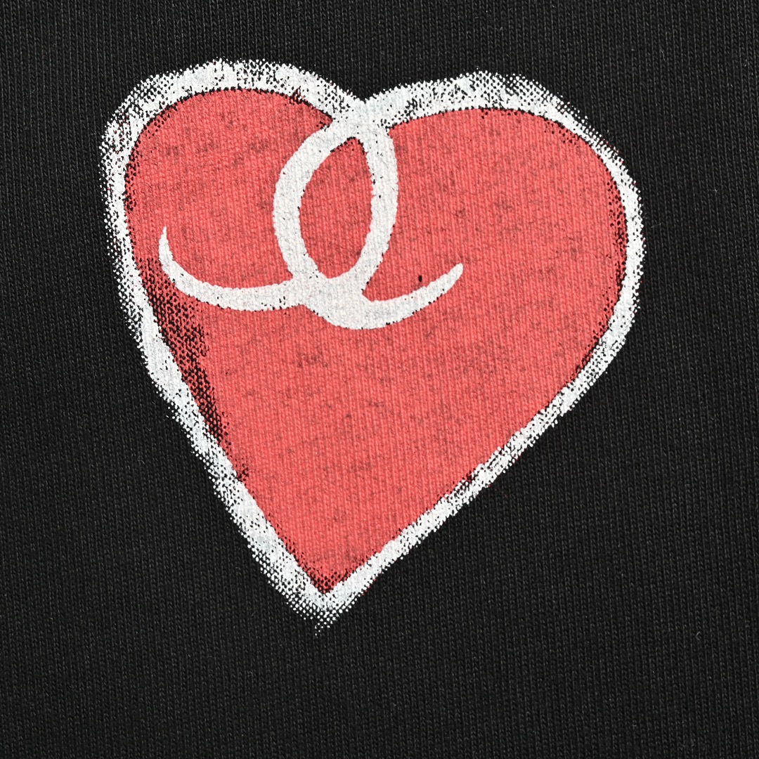 Chanel 24ss hand-painted graffiti print short sleeve