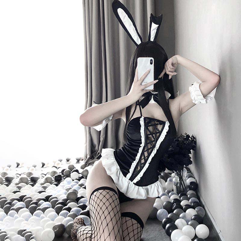 Bunny Girl Ruffle Stockings Lingerie