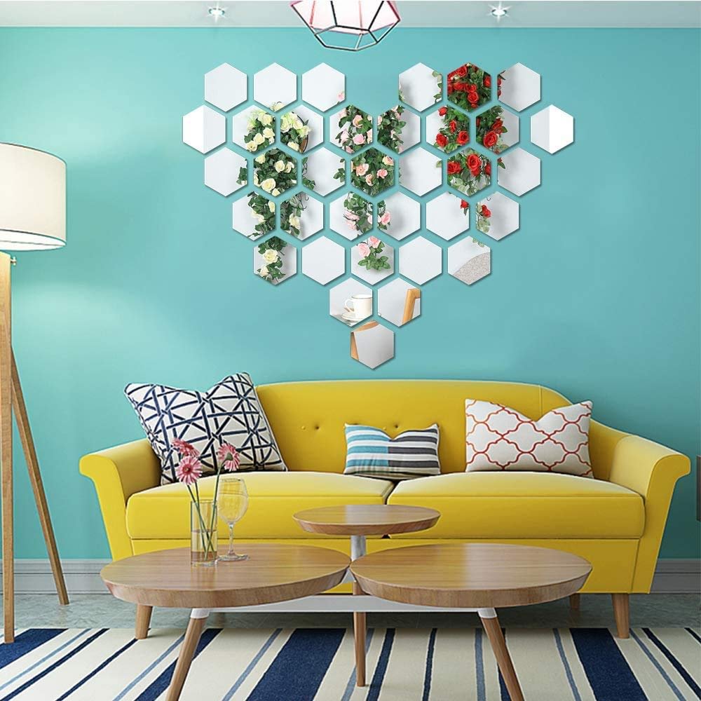 🔥Last Day Promotion-50% OFF🔥Hexagon Mirror Wall Stickers-(15cm)-1 Set(12 Pieces)-Buy 3 Sets Get 3 Sets FREE & FREE SHIPPING