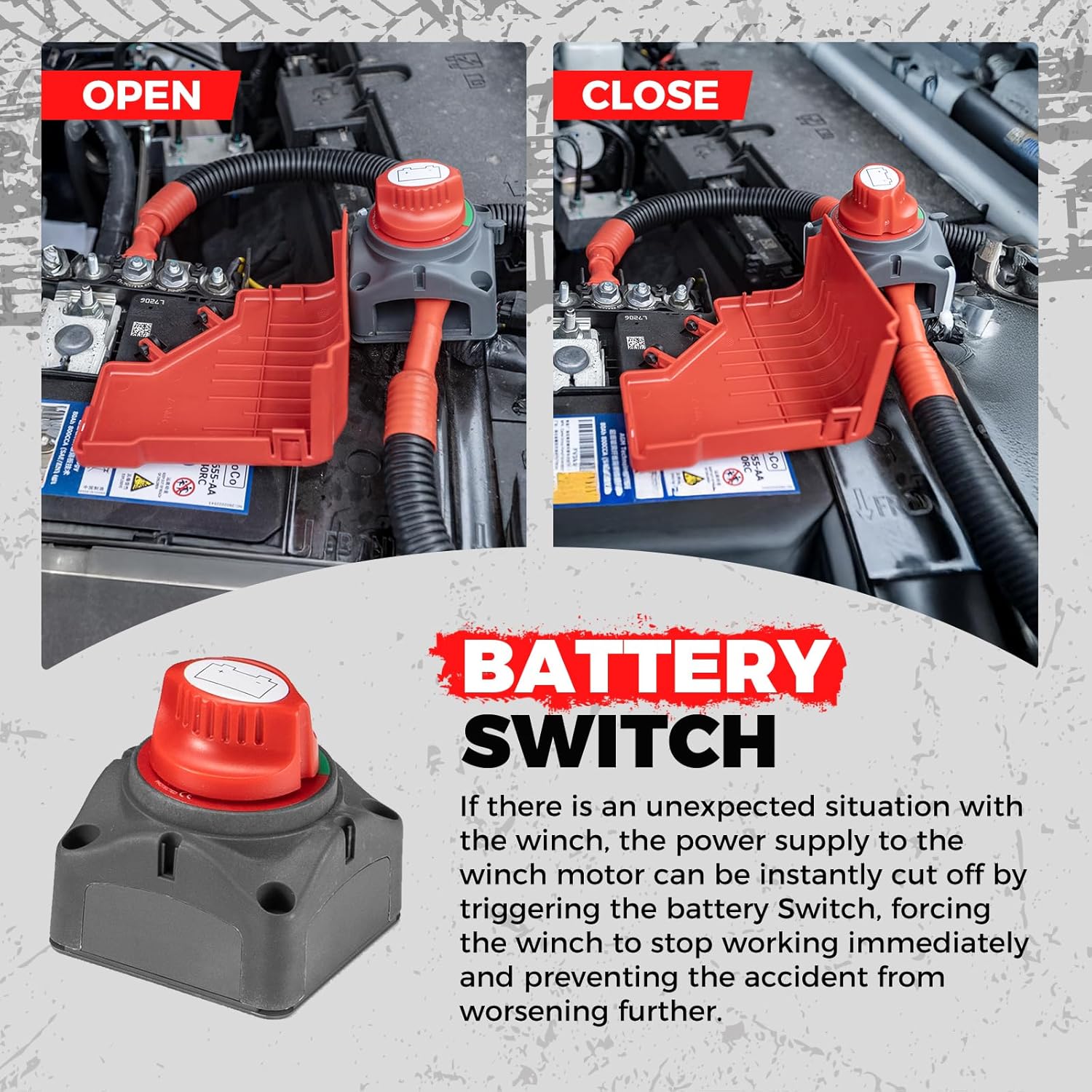 WINCH 13500lb Synthetic Rope Winch 12V Waterproof Electric Winch,2 in 1 Wireless Remote Control, for SUV, Truck & Trailer - TANK Series