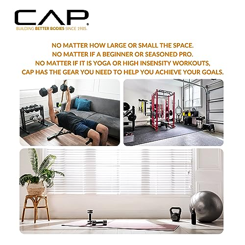CAP Barbell 150 LB Coated Hex Dumbbell with Tinted Handle Weight Set and Vertical Rack