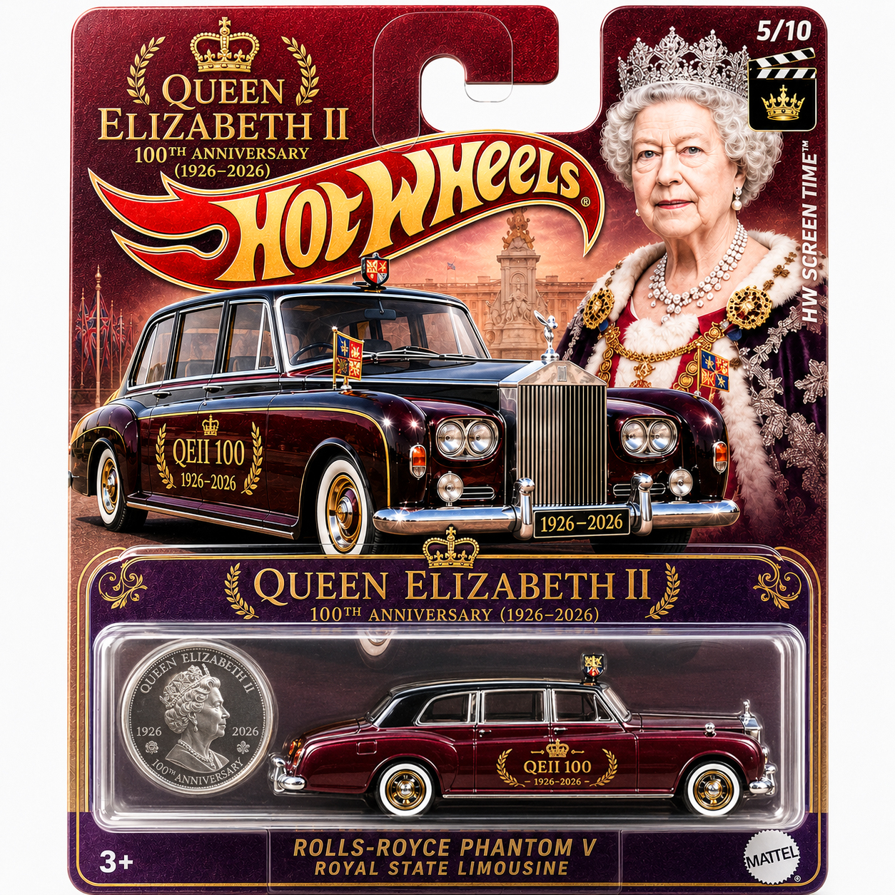 Hot Wheels Queen Elizabeth II 100th Anniversary