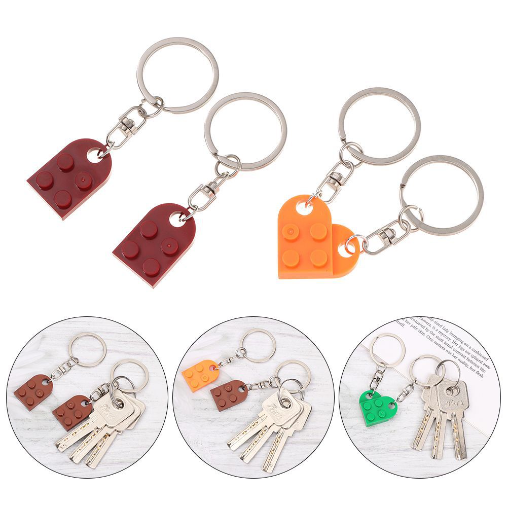 Brick Heart Keychain Set