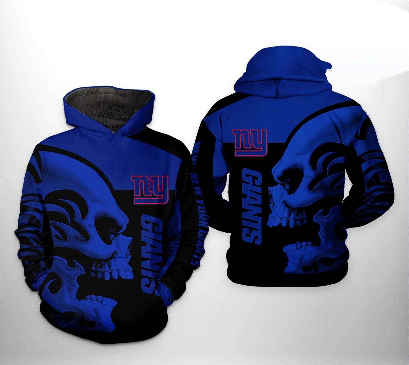NEW YORK GIANTS 3D HOODIE SKULL101
