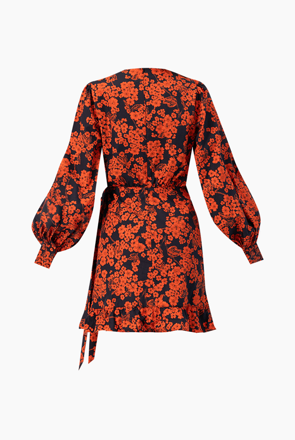 Vestido estampado de manga con puño
