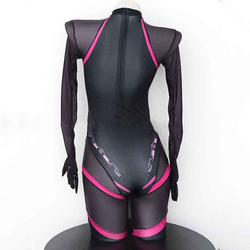 Cyberpunk One-piece See-through Jumpsuit Lingerie