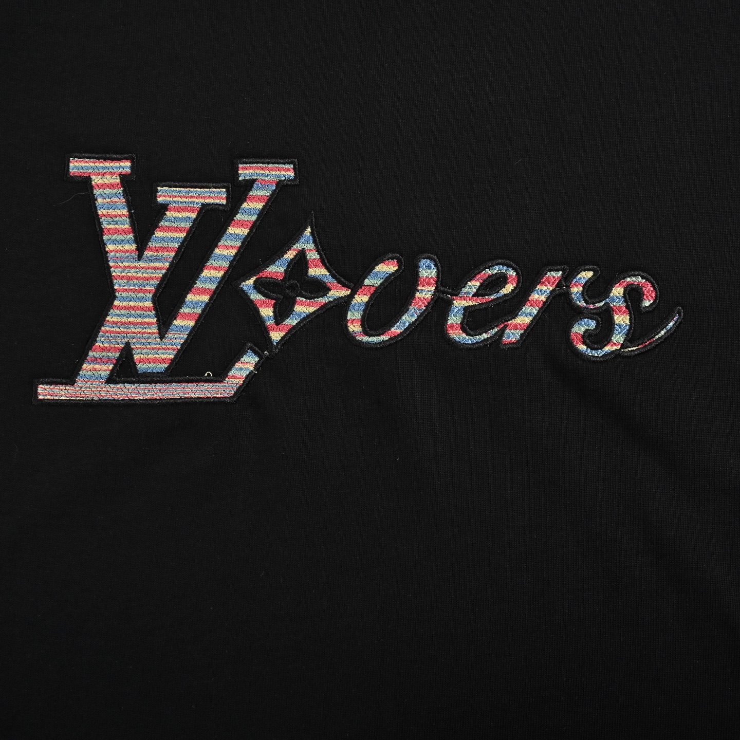 Louis Vuitton 25ss rainbow woven embroidered short sleeve