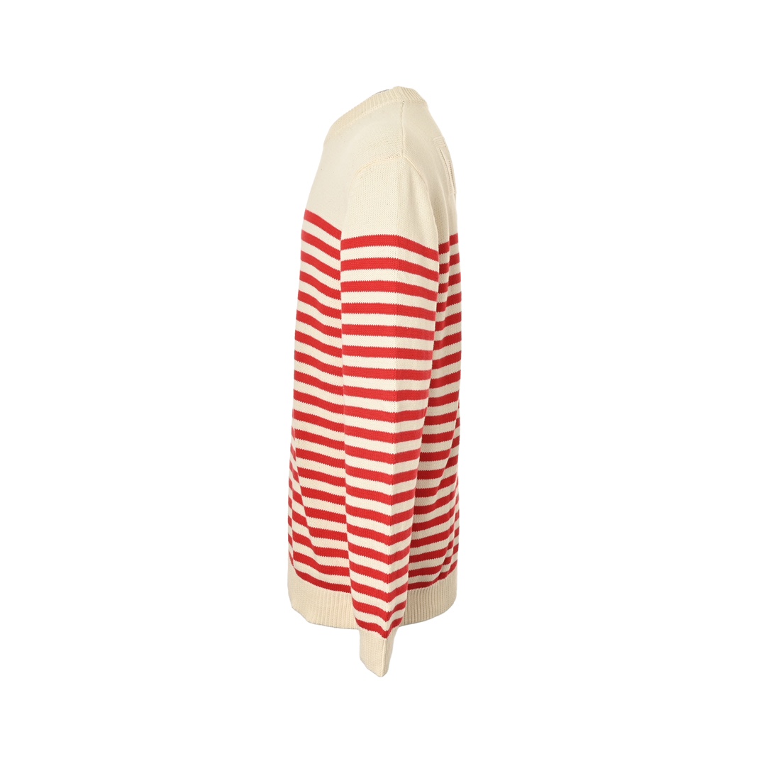Gucci 24Fw red striped crewneck sweater