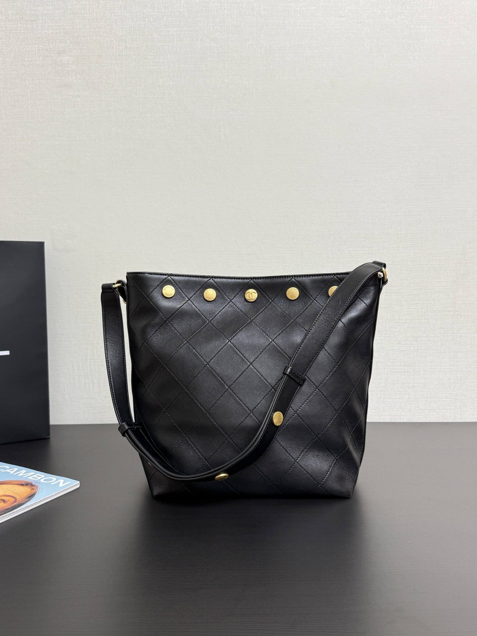 Chanel 25P Rivet Bucket Bag AS5406