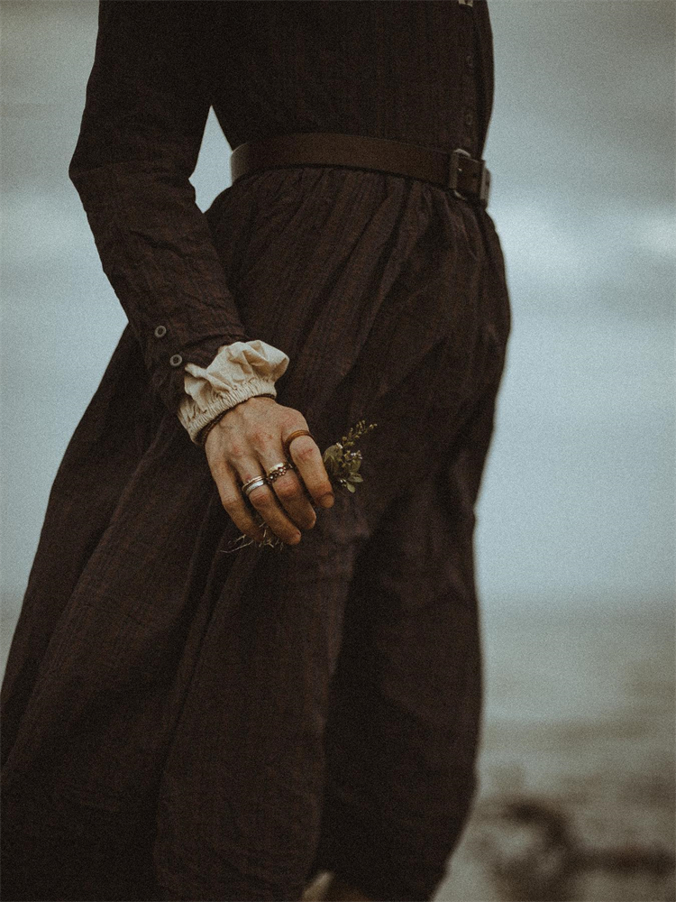 Vintage Classy Plaid Button Up Pleated Maxi Dress