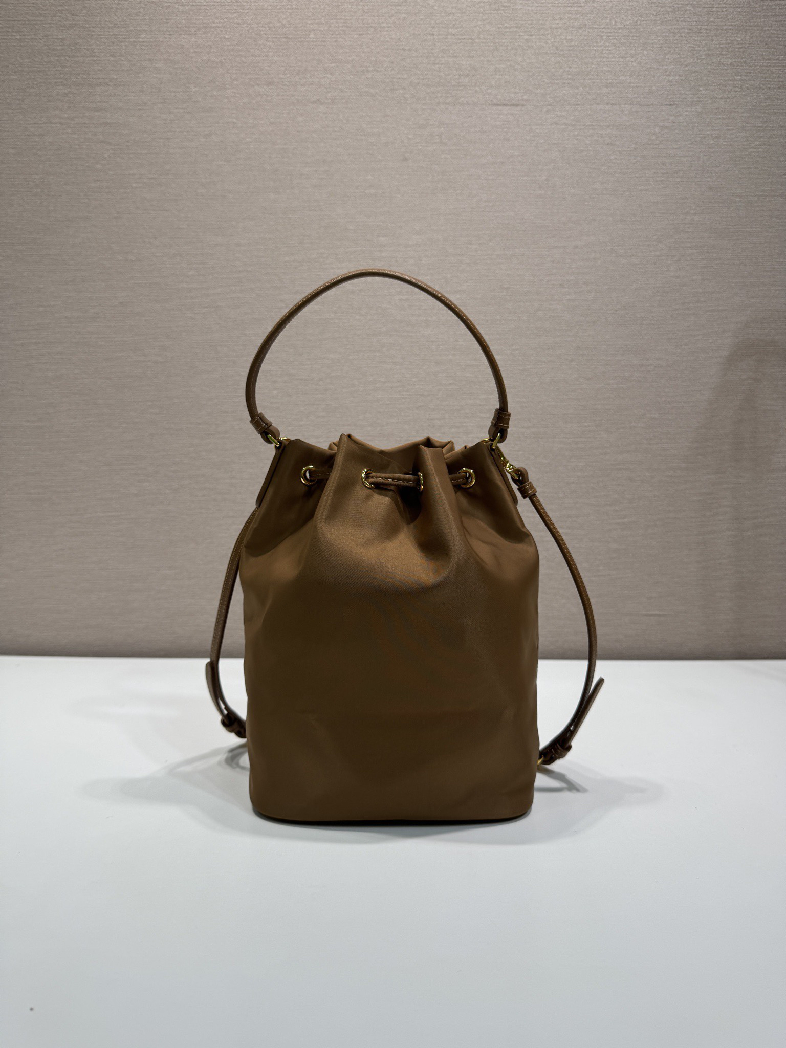 Prada Shiny Nylon Bucket Bag 1BH038