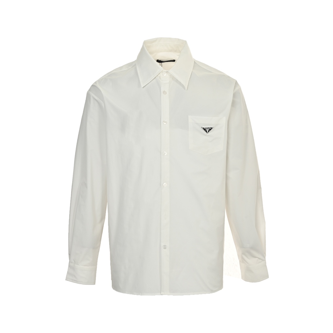 Prada 24Fw Classic Pocket Triangle Logo Shirt