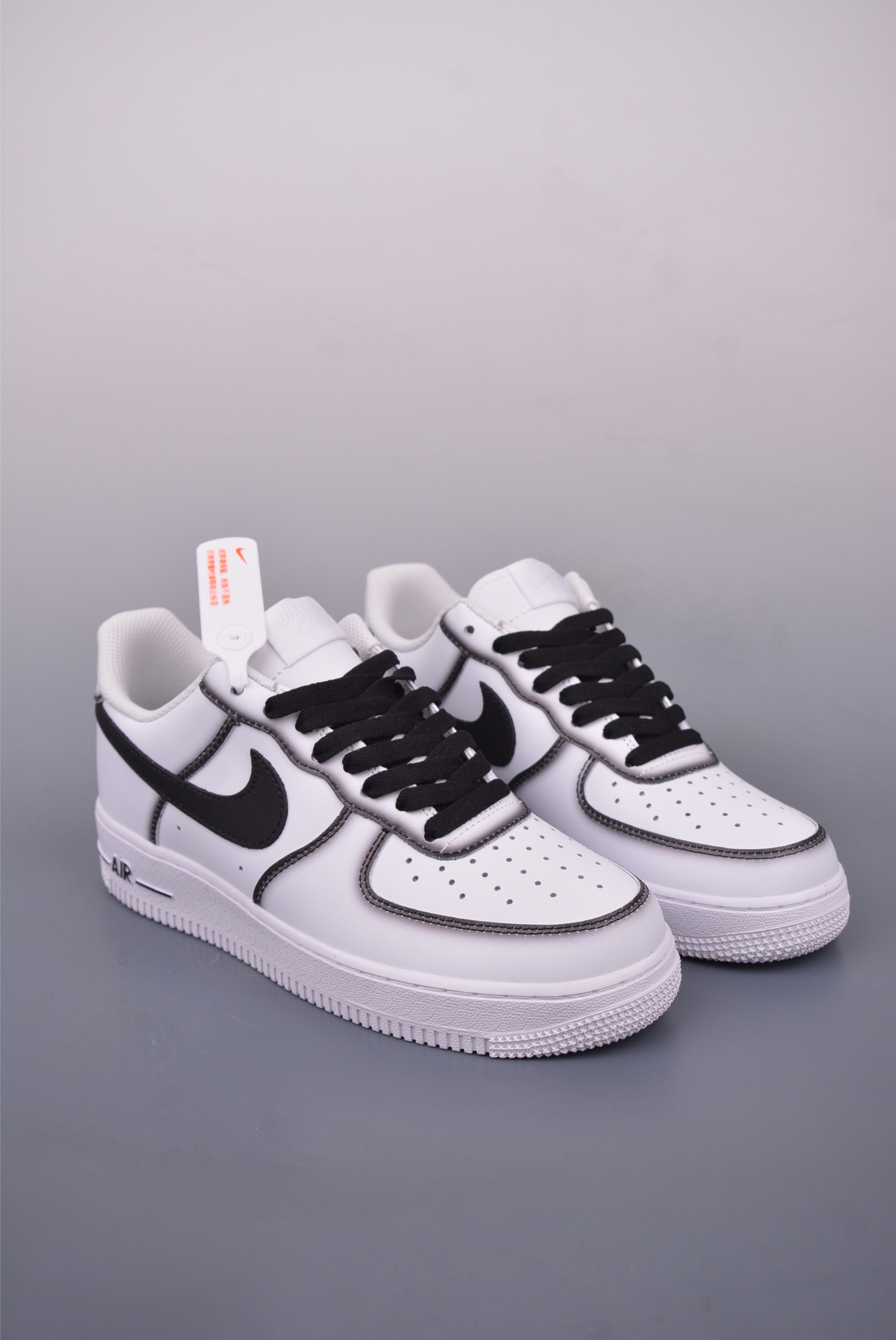 Nike Air Force 1'07 Low Sneakers White and Black Second Dimension ZH0316-075
