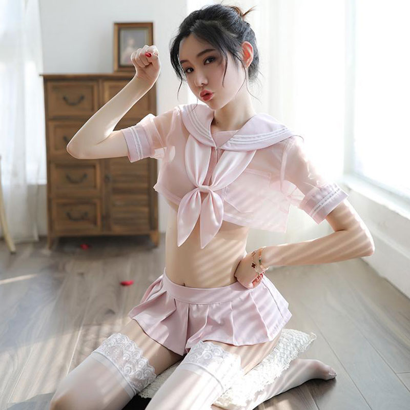 Sailor Collar Bow Knot Uniform Lingerie Set