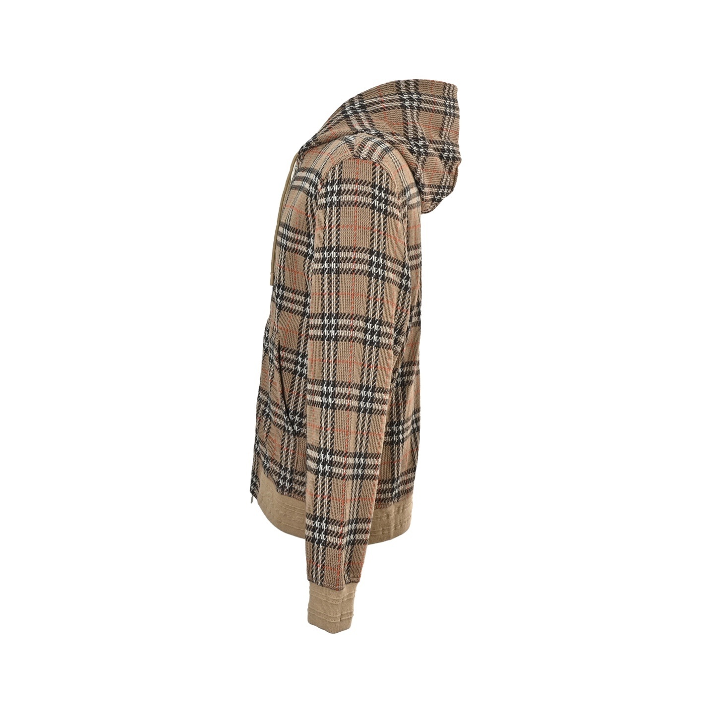 Burberry 25Fw Large Check Blend Knit Check Hooded Jacket