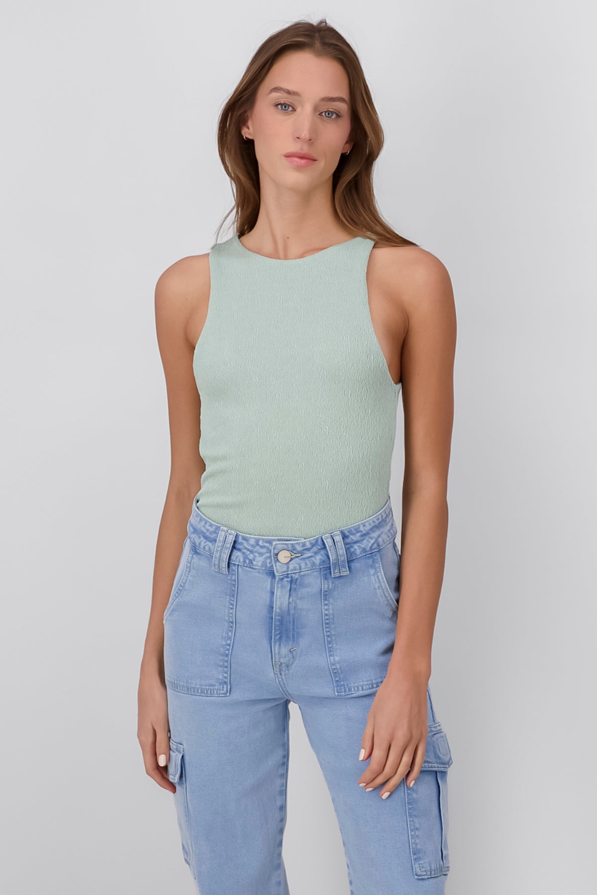 Plain Sleeveless Bodysuit