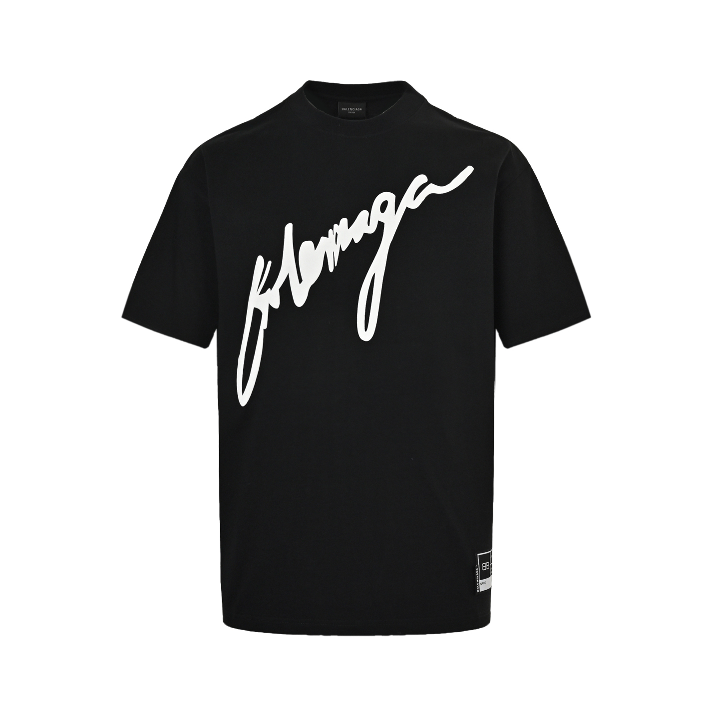 Balenciaga Script Letters Foam Print Short Sleeve