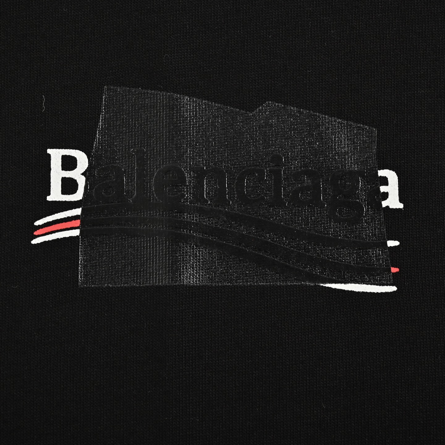 Balenciaga Cola black tape printed short sleeves