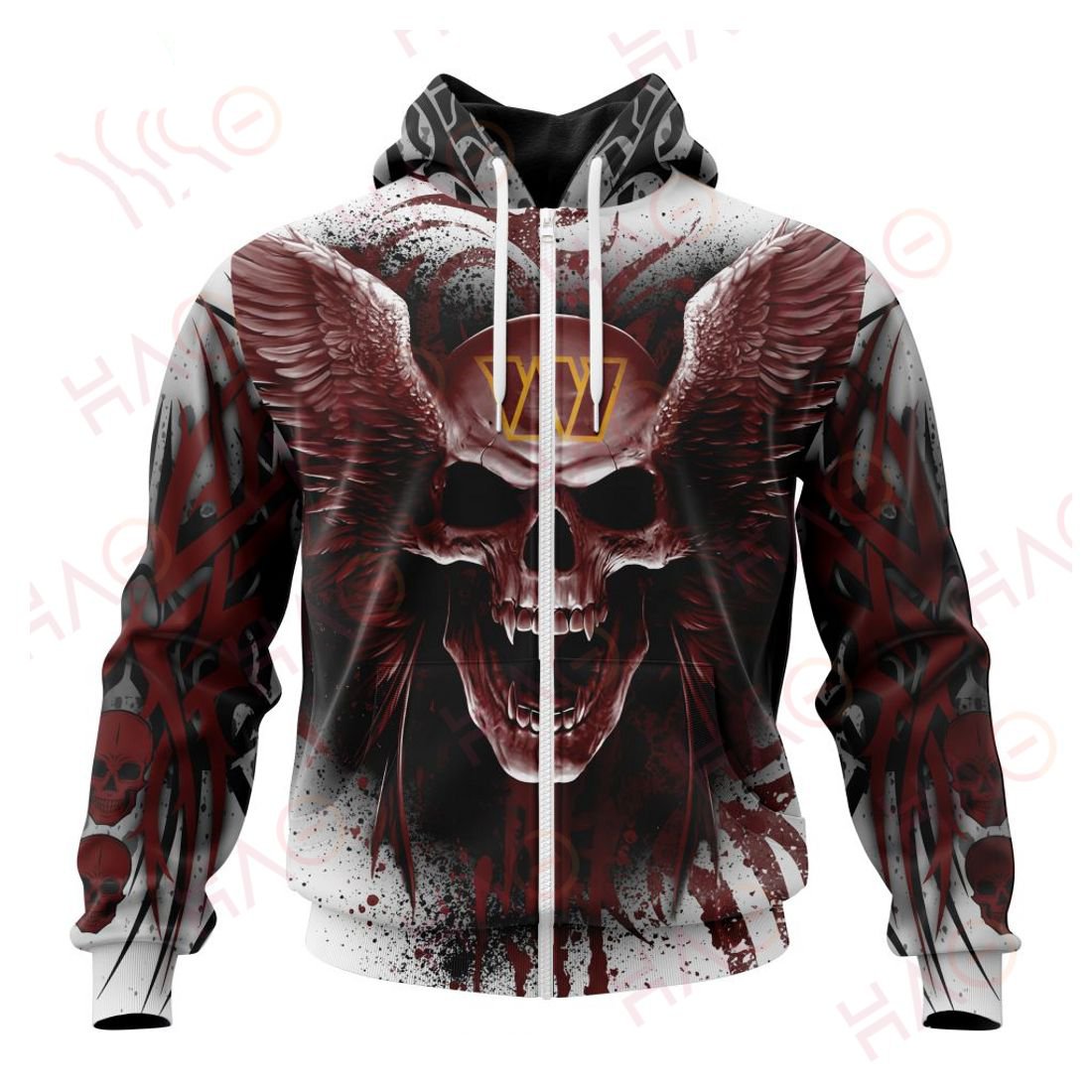 WASHINGTON 3D HOODIE SKULL ART