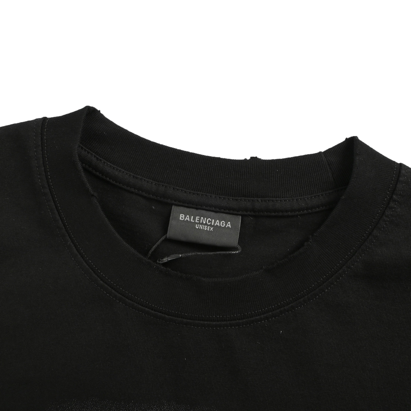 Balenciaga 25ss lock letter embroidered inkjet short sleeve