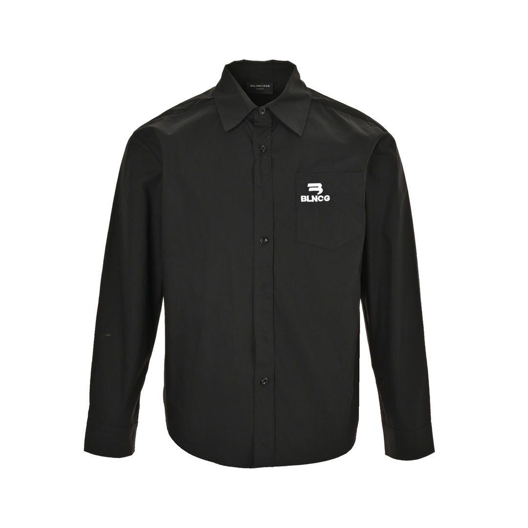 Balenciaga 24Fw pocket double hook embroidered shirt