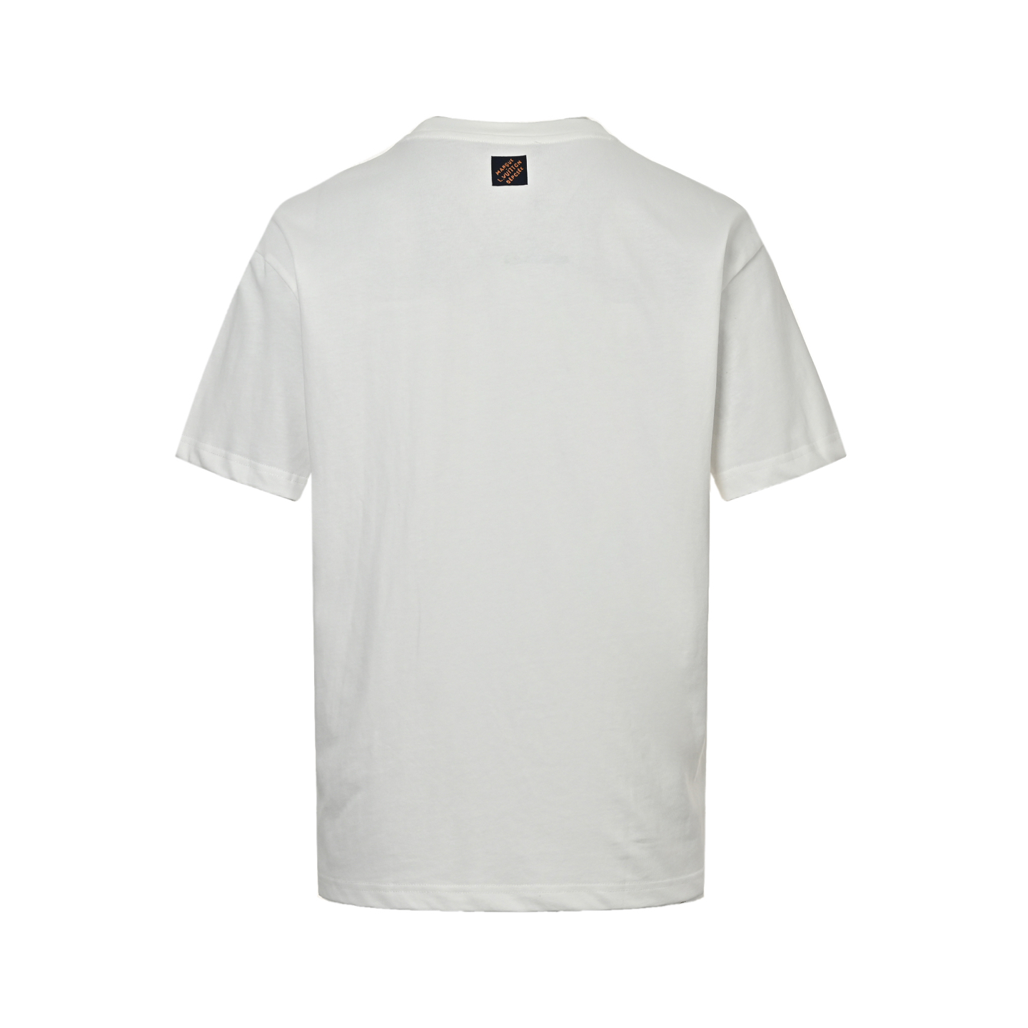 Louis Vuitton 25ss blue flocked slogan print short sleeves
