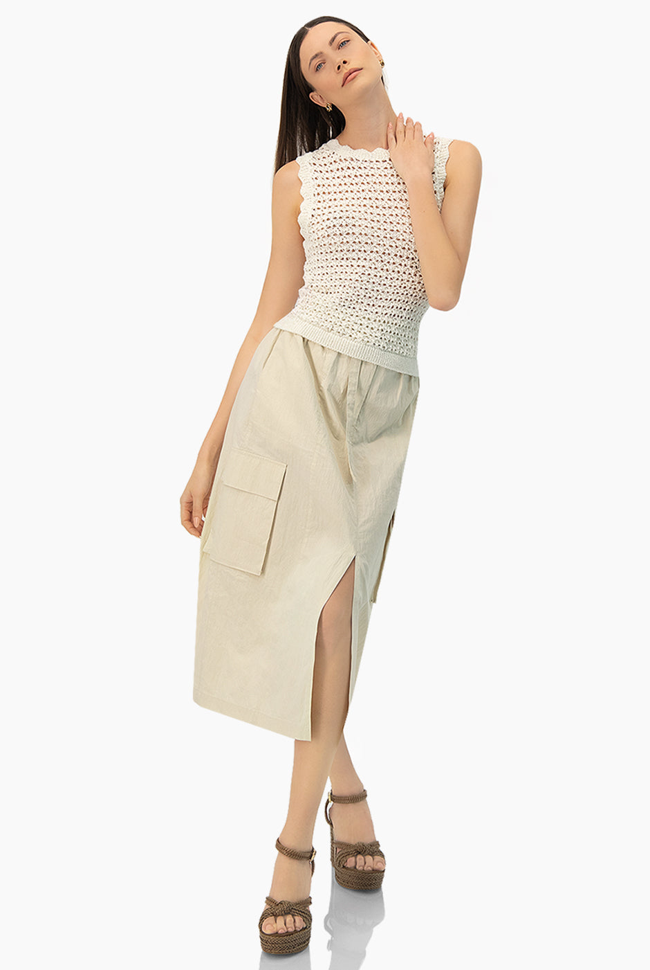 Falda Cargo Midi
