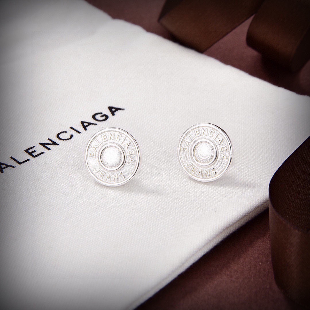 Balenciaga round earrings