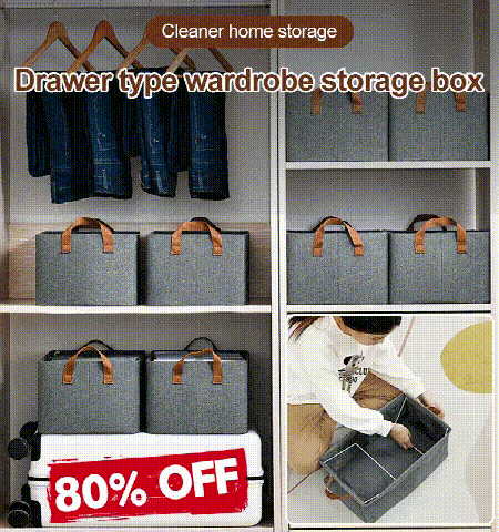 💥Last Day Promotion-[SAVE 50% OFF]--Foldable closet cation storage box(18.5
